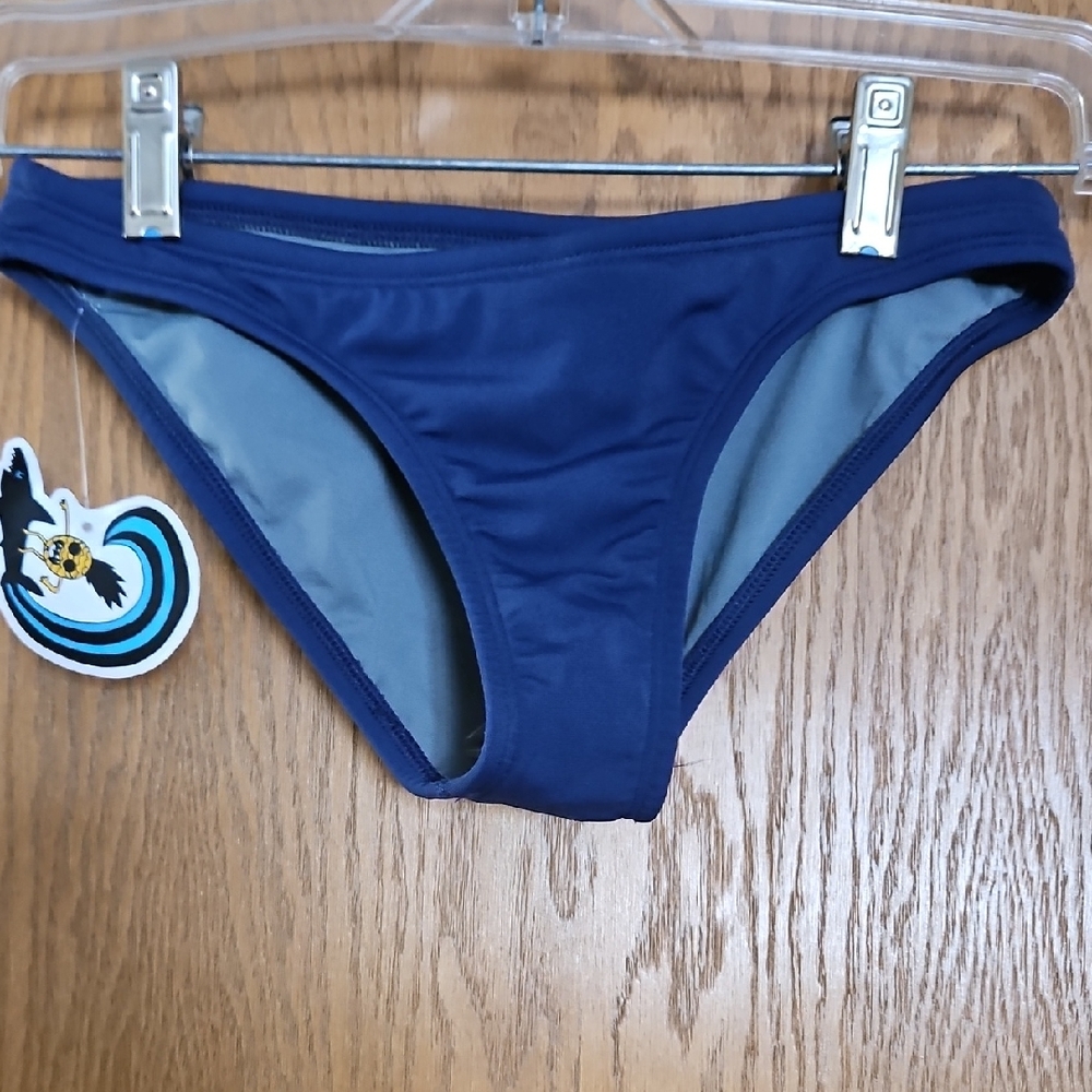 Jolyn Clothing Navy Low-Rise Bikini Bottoms